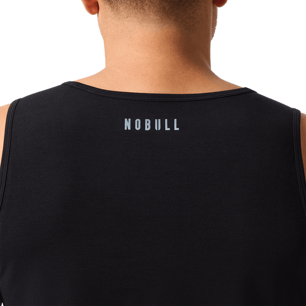 Men's Black NOBULL U Tank Back Detail Angle.