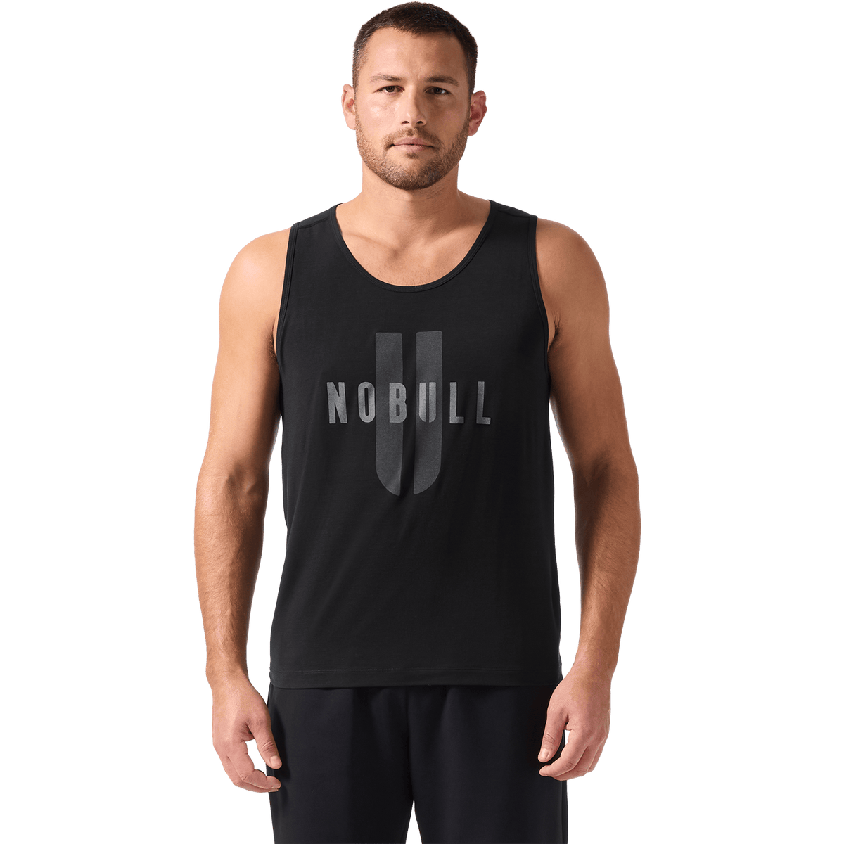 Men's Black NOBULL U Tank Front Angle.