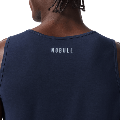 Men's Night Navy NOBULL U Tank Back Detail Angle.