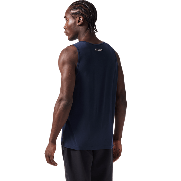 Men's Night Navy NOBULL U Tank Back Angle.