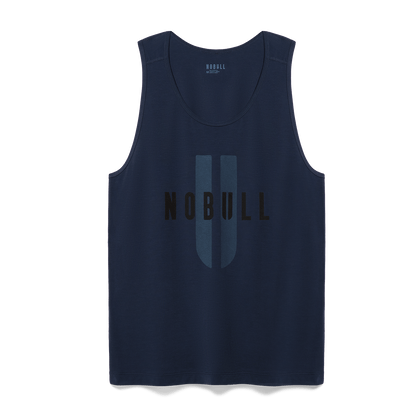 Men's Night Navy NOBULL U Tank Flat Lay Angle.