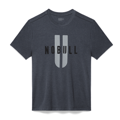 Men's Heather Charcoal NOBULL U Tee Flat Lay Angle.