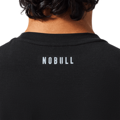 Men's Black NOBULL U Tee Back Detail Angle.