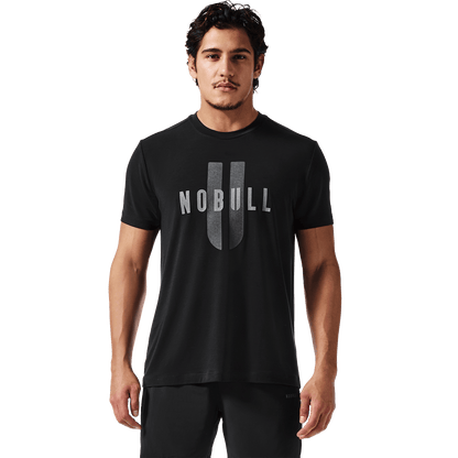 Men's Black NOBULL U Tee Flat Front Angle.