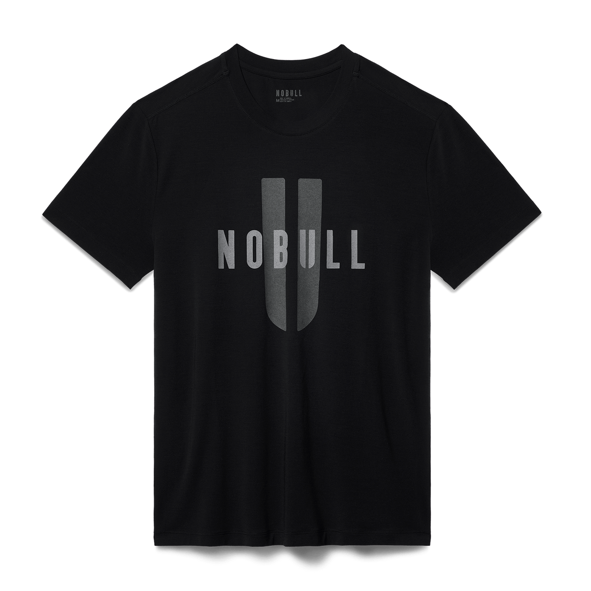 Men's Black NOBULL U Tee Flat Lay Angle.