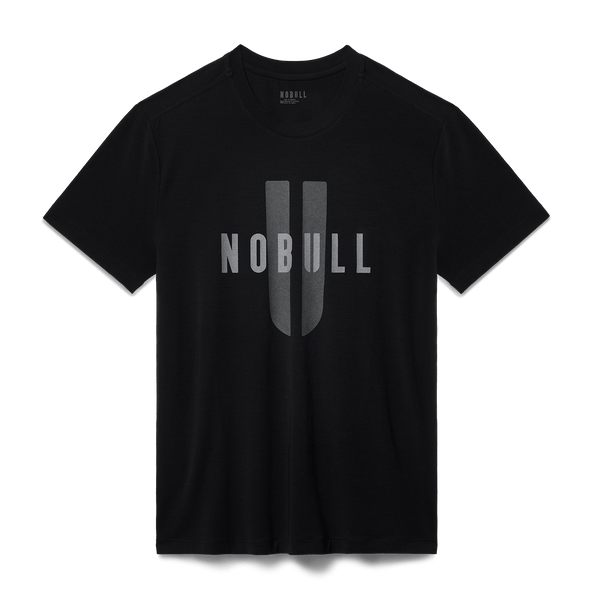 Men's Black NOBULL U Tee Flat Lay Angle.