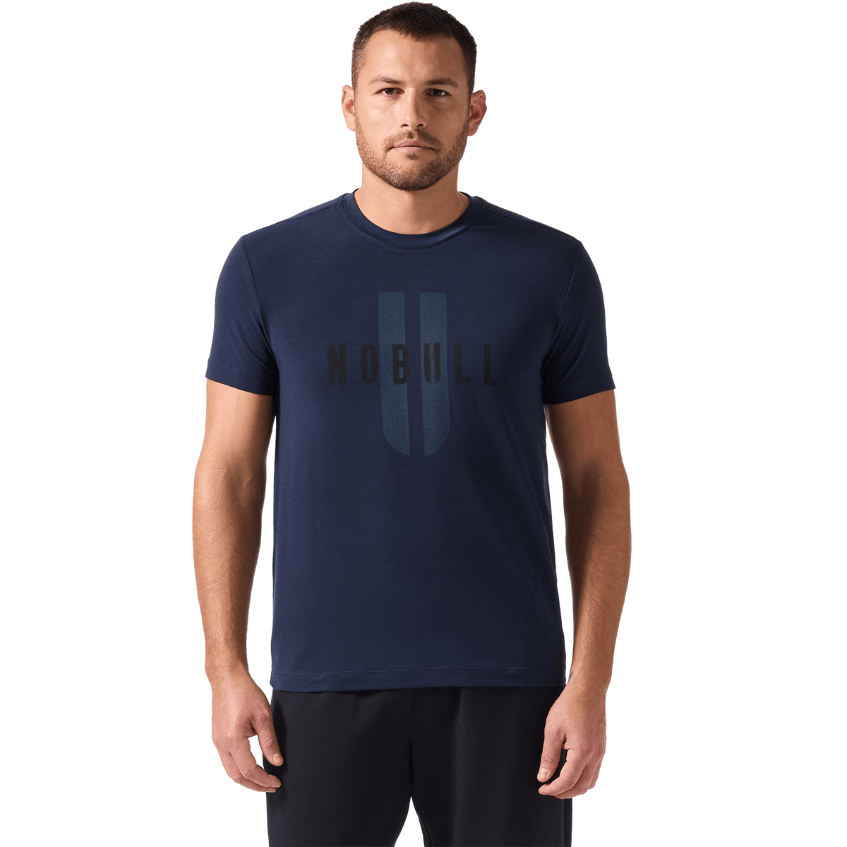 Men's Night Navy NOBULL U Tee Front Angle.