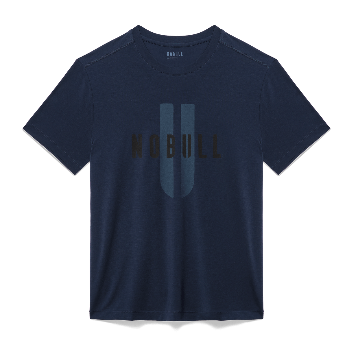 Men's Night Navy NOBULL U Tee Flat Lay Angle.