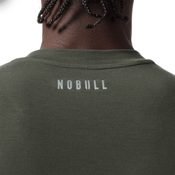 Men's Dark Army NOBULL U Tee Back Detail Angle.