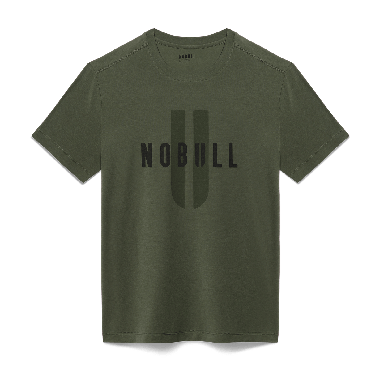 Men's Dark Army NOBULL U Tee Flat Lay Angle.