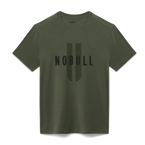 Men's Dark Army NOBULL U Tee Flat Lay Angle.