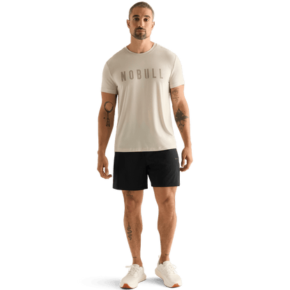 Men's Black NOBULL Rep Short 6" (Lined) Front Full Body Angle.