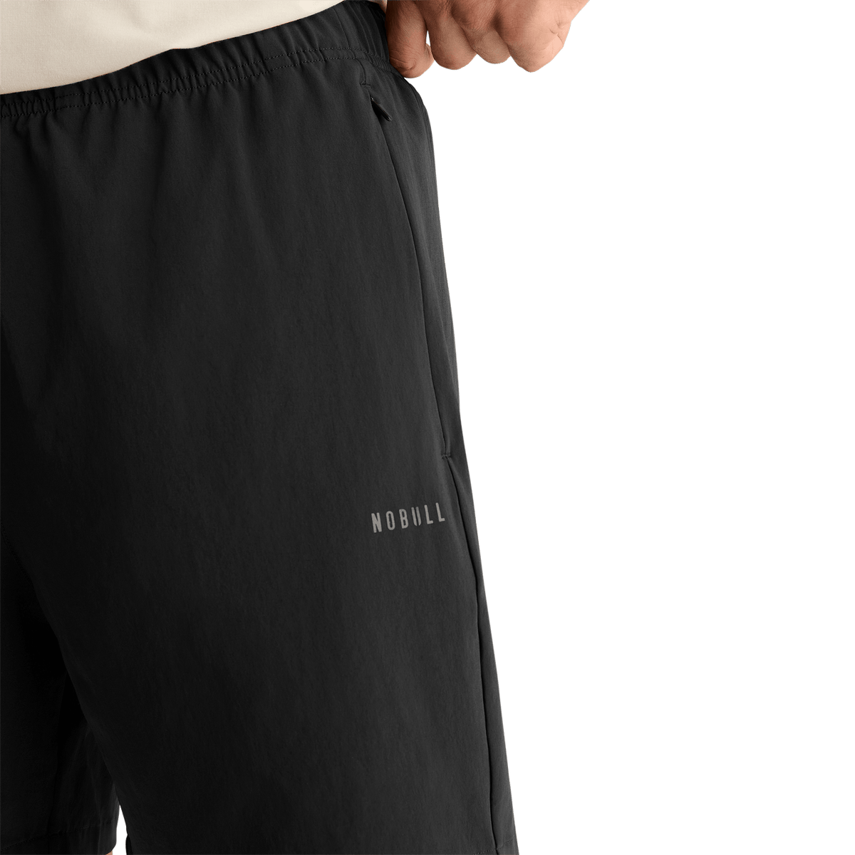 Men's Black NOBULL Rep Short 6" (Lined) Detail Angle.