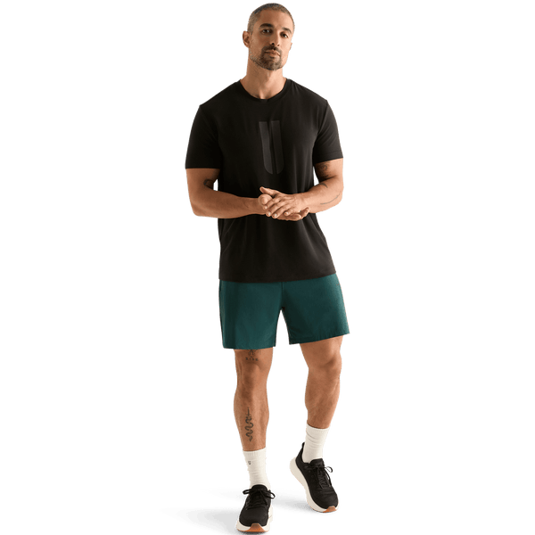 Men's Dark Ivy NOBULL Rep Short 6" (Lined) Front Full Body Angle.