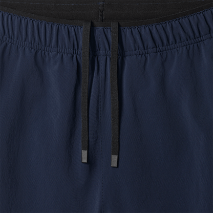 Men's Night Navy NOBULL Rep Short 6" Drawstring Detail Angle.