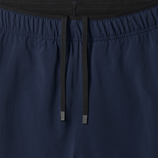 Men's Night Navy NOBULL Rep Short 6" Drawstring Detail Angle.