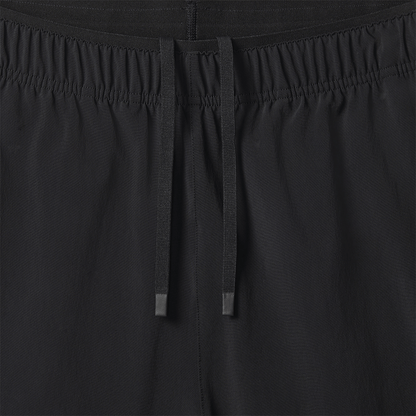 Men's Black NOBULL Rep Short 6" Drawstring Detail Angle.