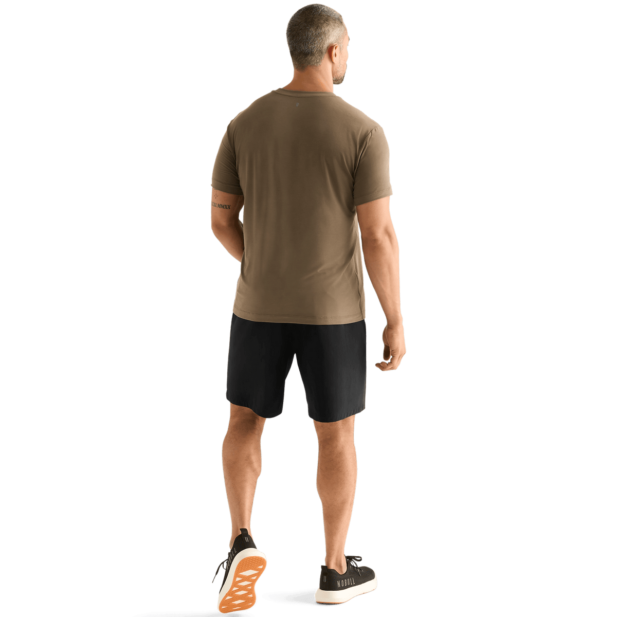 Men's Black NOBULL Rep Short 6" Back Full Body Angle.