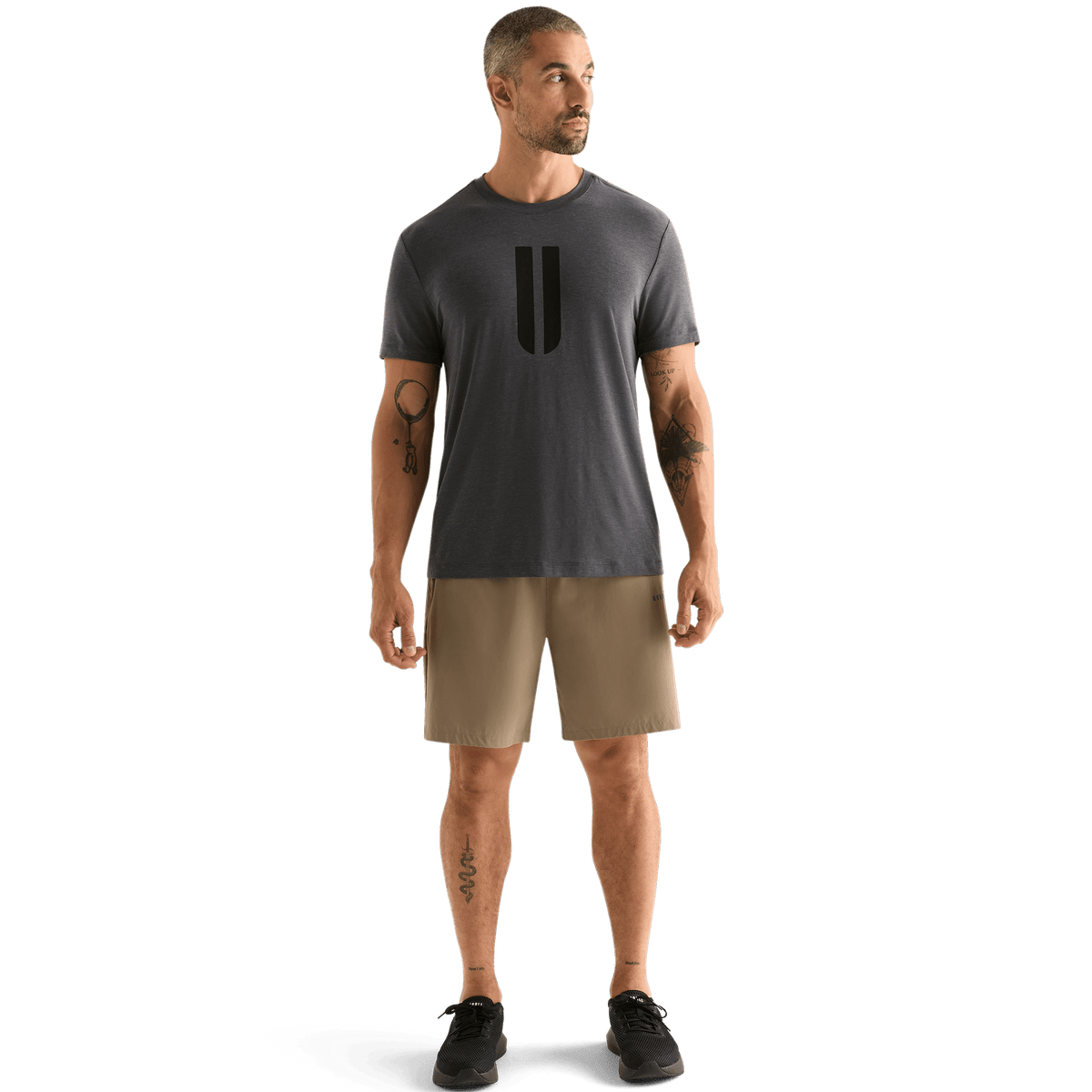 Men's Fallen Rock Rep Short 8" Front Full Body Angle.