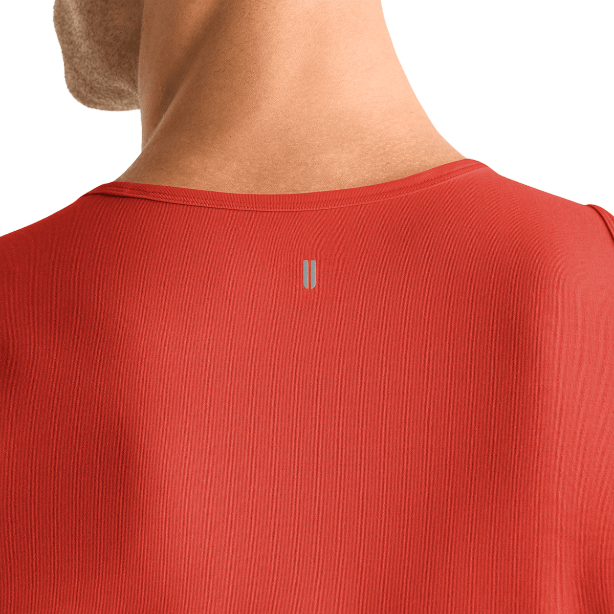 Men's Crimson U Tank Detail Angle.