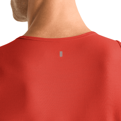 Men's Crimson U Tank Detail Angle.