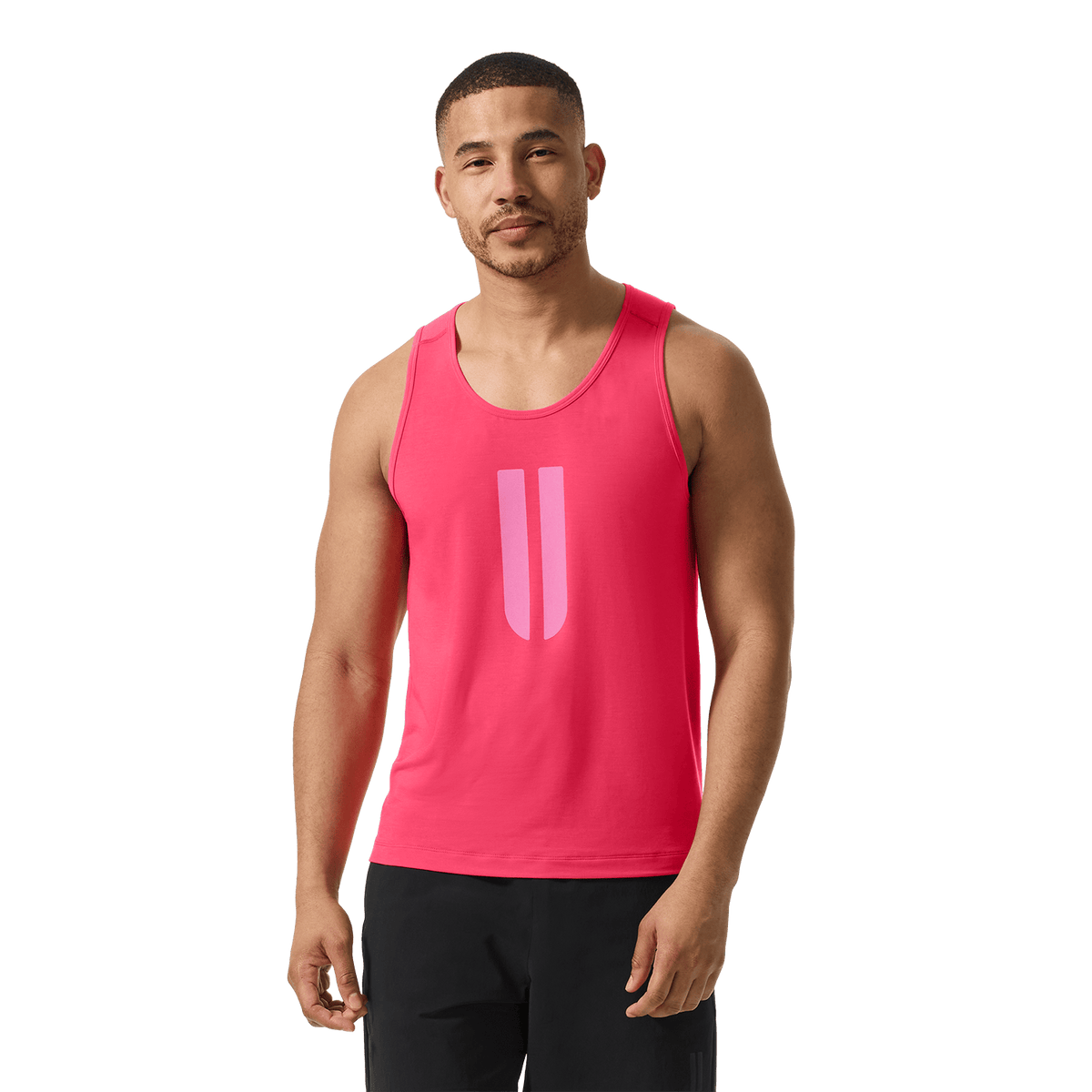 Men's Punch U Tank Front On Body Angle.