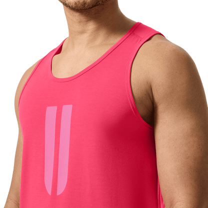 Men's Punch U Tank Front Detail Angle.