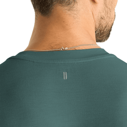 Men's Silver Pine U Tee Detail Angle.