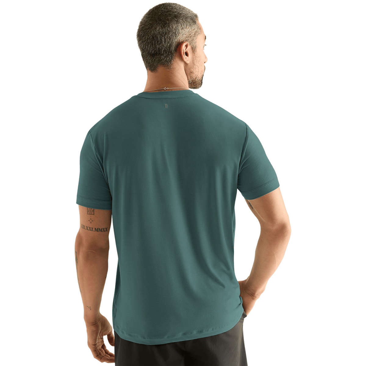 Men's Silver Pine U Tee Back Angle.