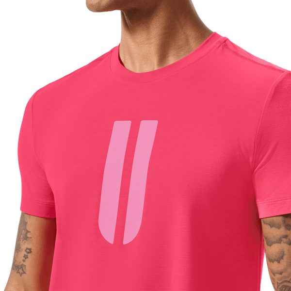 Men's Punch U Tee Front Detail Angle.