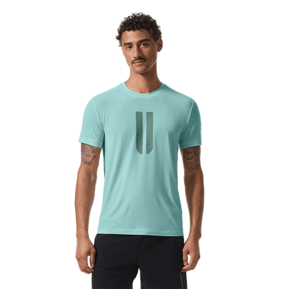Men's Blue Haze U Tee Front On Body Angle.