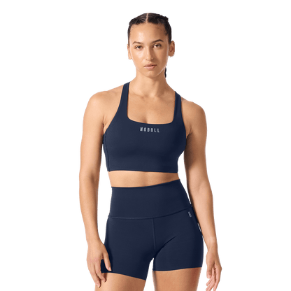 NOBULL Night Navy Drive Longline Bra Front Angle.