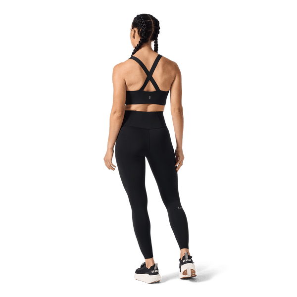 NOBULL Black Drive Longline Bra Back Full Body Angle.