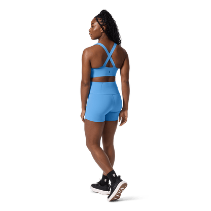 NOBULL Light Blue Drive Longline Bra Back Full Body Angle.
