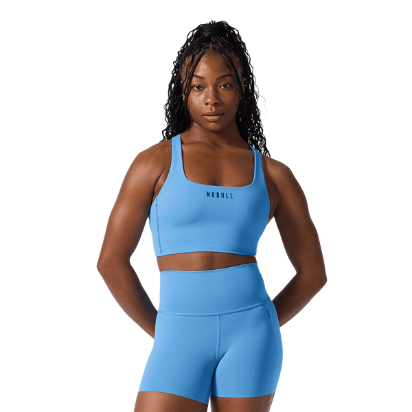 NOBULL Light Blue Drive Longline Bra Front Angle.