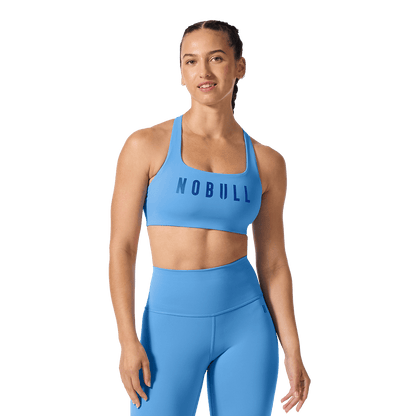 NOBULL Light Blue Drive Racerback Bra Front Angle.
