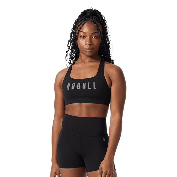 NOBULL Black Drive Racerback Bra Front Angle.