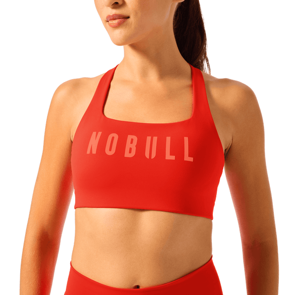 Women's Cayenne NOBULL Drive Racerback Bra Front Detail Angle.