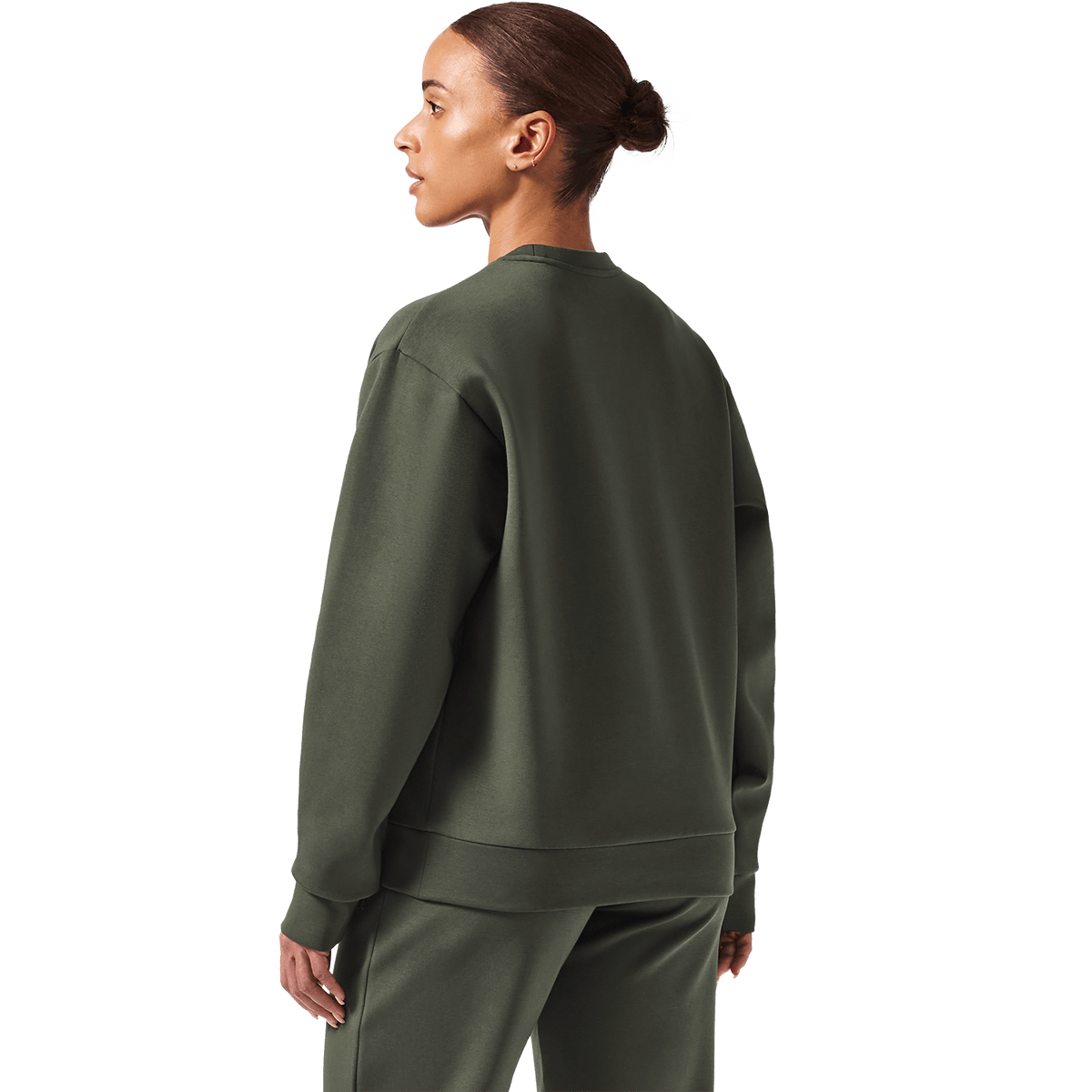 Women's Dark Army NOBULL Elements Crew Back On Body Angle.