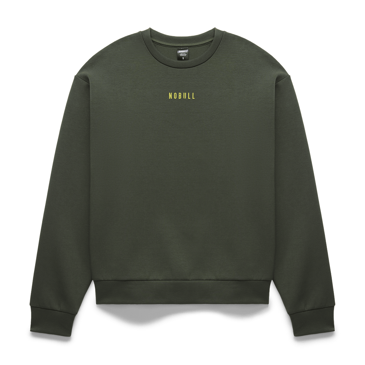 Women's Dark Army NOBULL Elements Crew Flat Lay Angle.