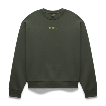 Women's Dark Army NOBULL Elements Crew Flat Lay Angle.