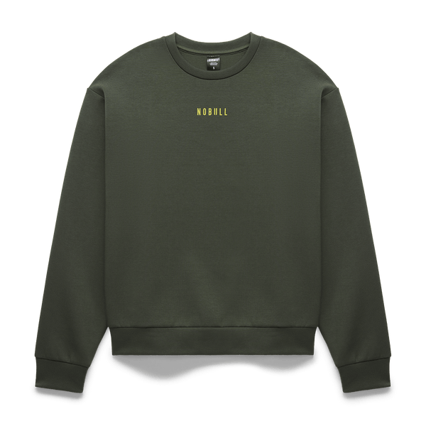 Women's Dark Army NOBULL Elements Crew Flat Lay Angle.