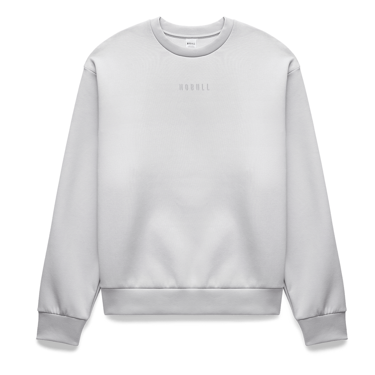 Women's Light Grey Elements Crew Flat Lay Angle.