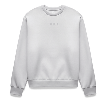 Women's Light Grey Elements Crew Flat Lay Angle.