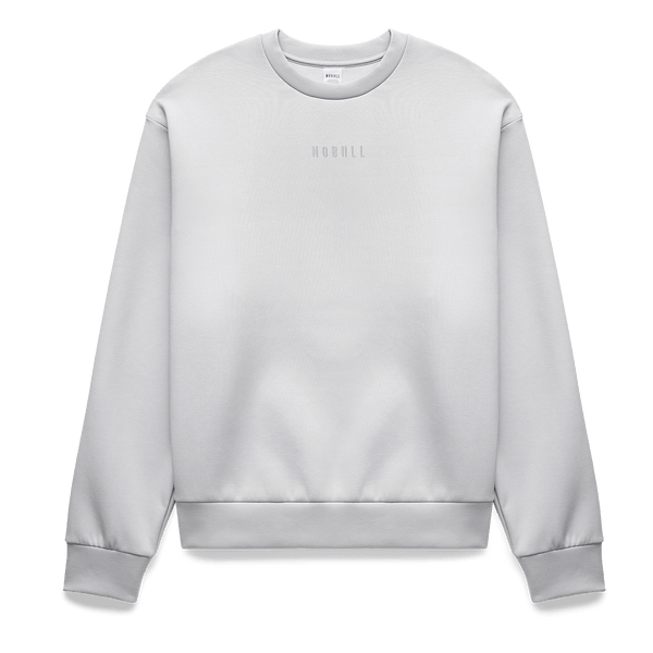 Women's Light Grey Elements Crew Flat Lay Angle.