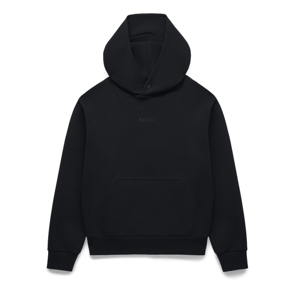 Women's Black NOBULL Elements Hoodie Flat Lay Angle.