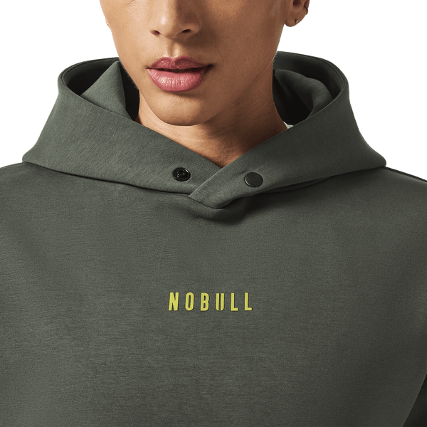 Women's Dark Army NOBULL Elements Hoodie Front Detail on Body Angle.