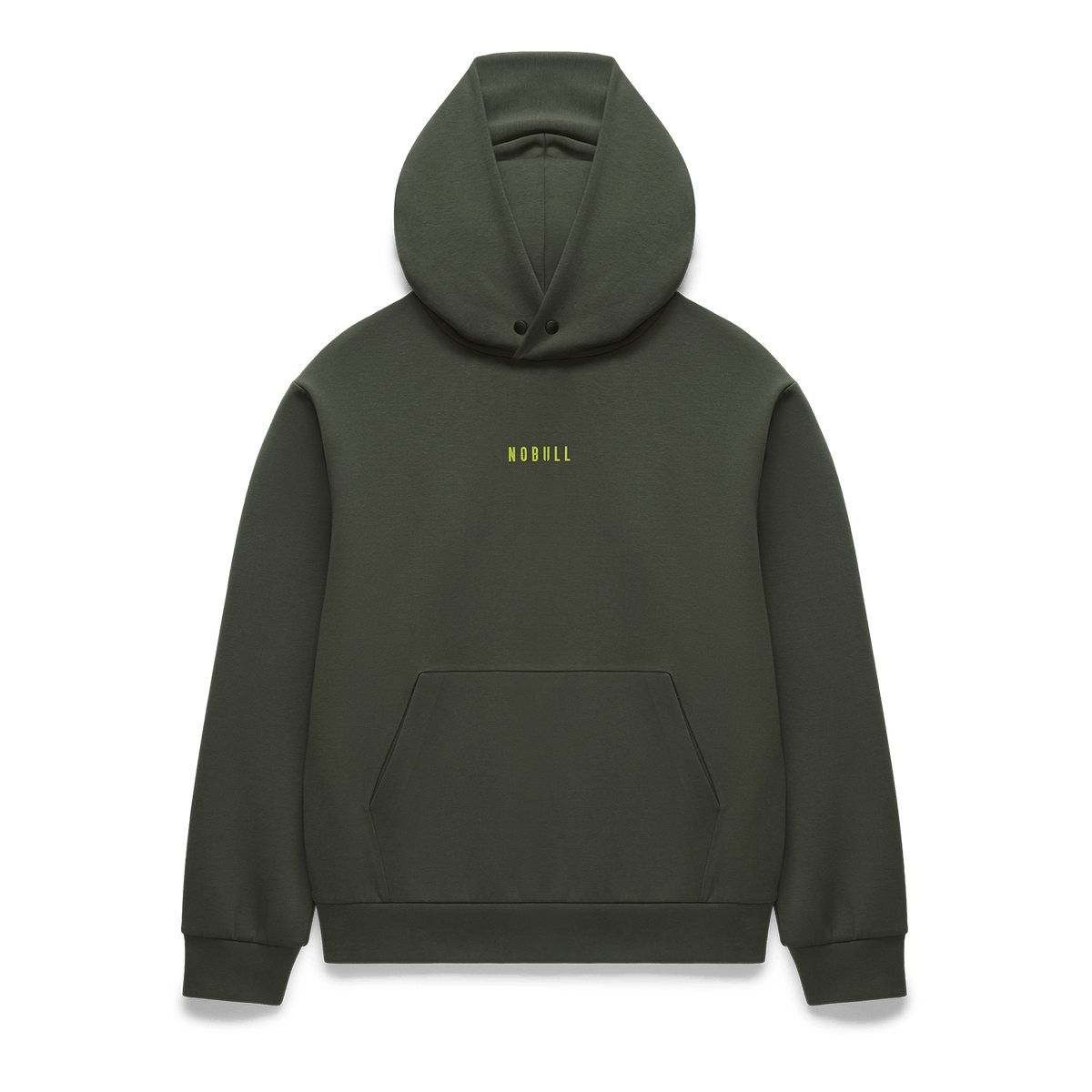 Women's Dark Army NOBULL Elements Hoodie Flat Lay Angle.