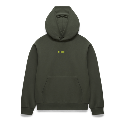 Women's Dark Army NOBULL Elements Hoodie Flat Lay Angle.