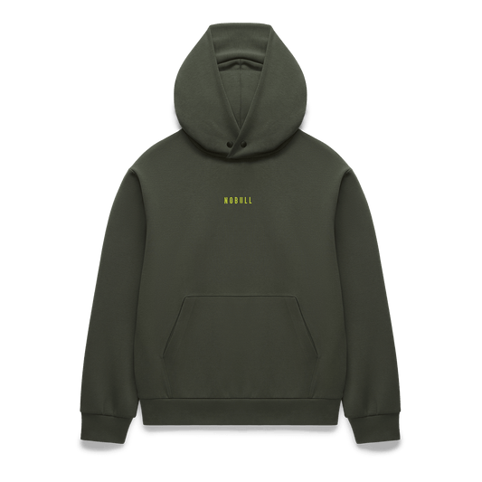 Women's Dark Army NOBULL Elements Hoodie Flat Lay Angle.